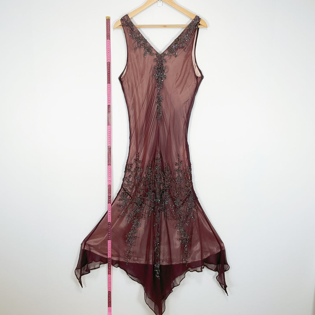 LAURAK - Silk Embellished Asymmetric Dress