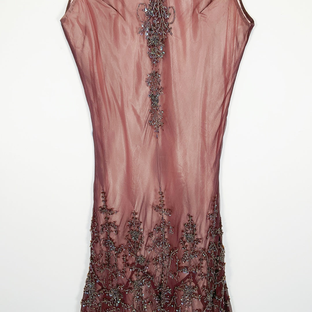 LAURAK - Silk Embellished Asymmetric Dress