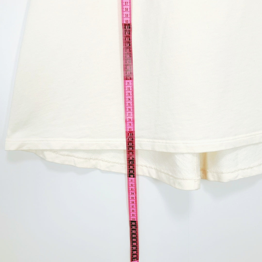 COS - Cream Cotton A-Line Midi Skirt