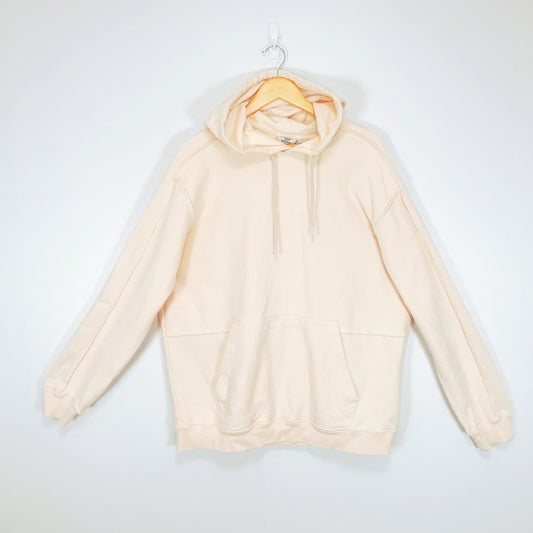 Adidas - Cream Cotton Pullover Hoodie