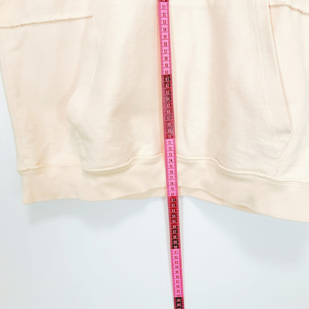Adidas - Cream Cotton Pullover Hoodie