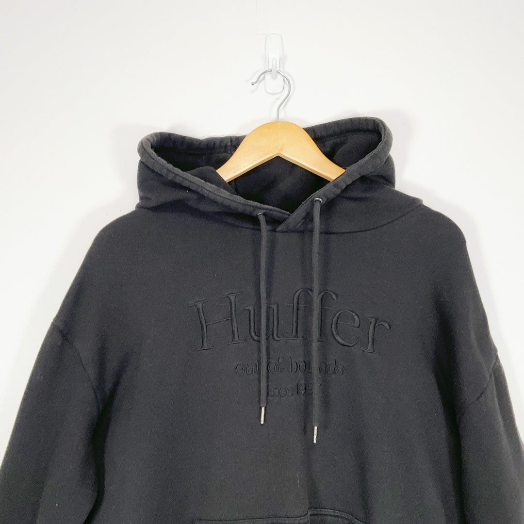 Huffer - Black Cotton Hoodie