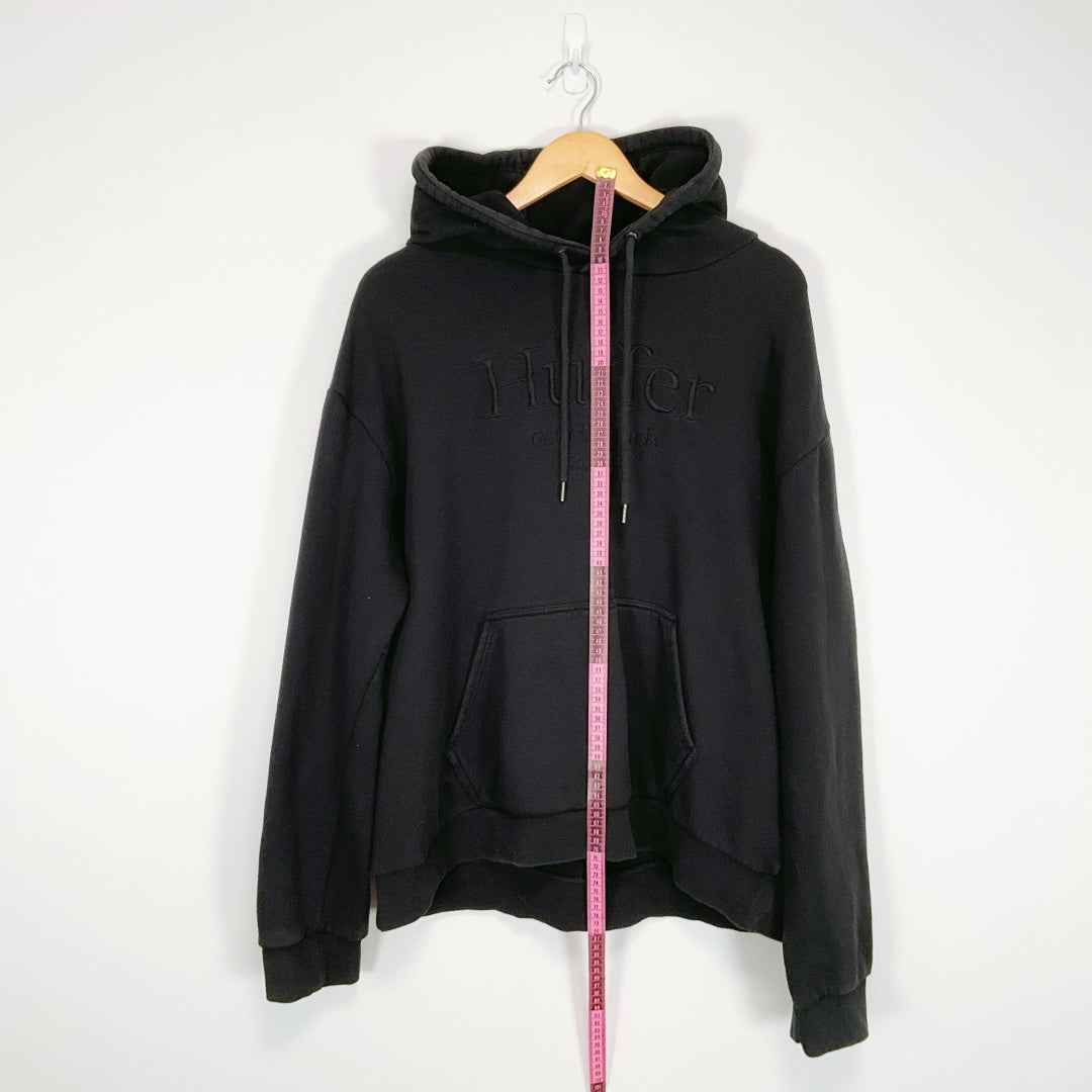 Huffer - Black Cotton Hoodie
