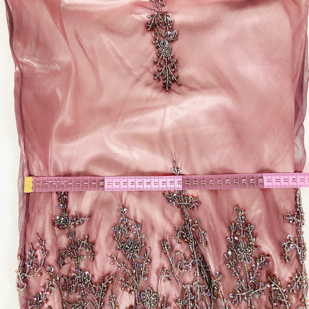 LAURAK - Silk Embellished Asymmetric Dress