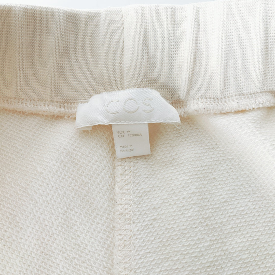 COS - Cream Cotton A-Line Midi Skirt