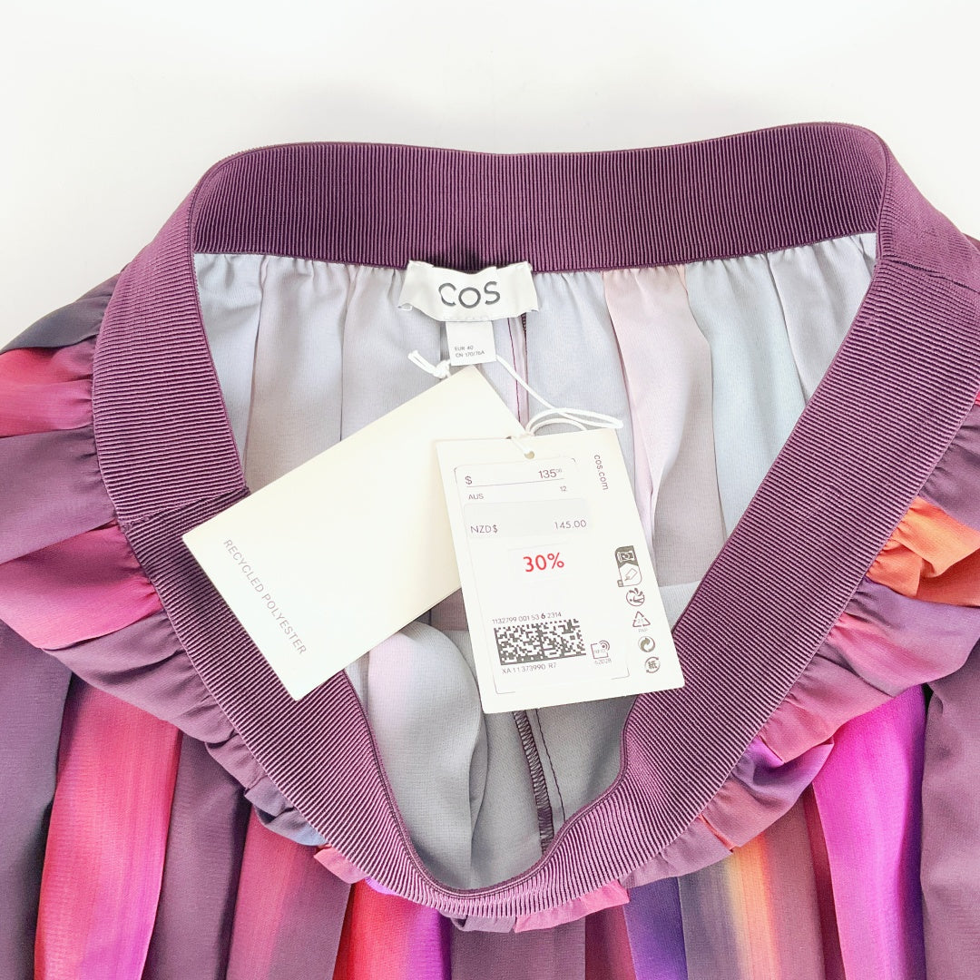 COS - Multicoloured Pleated Midi Skirt