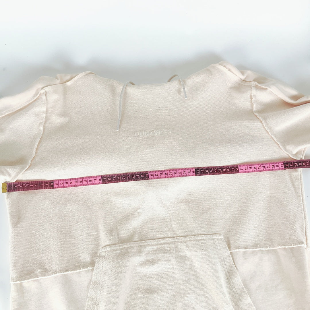 Adidas - Cream Cotton Pullover Hoodie