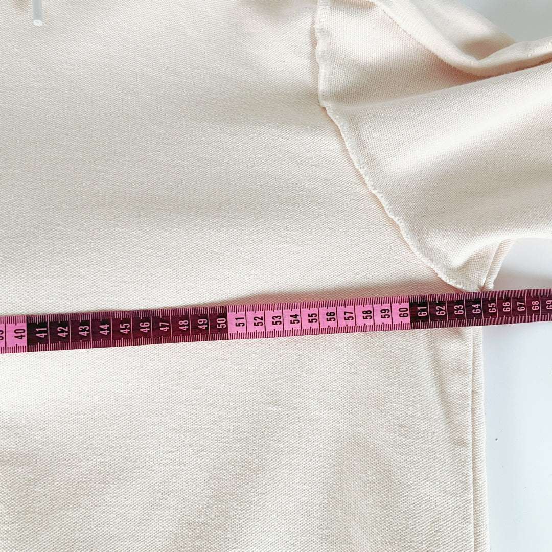 Adidas - Cream Cotton Pullover Hoodie