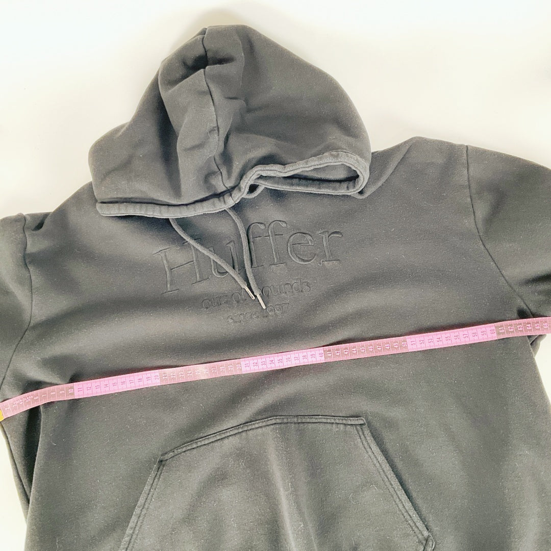Huffer - Black Cotton Hoodie