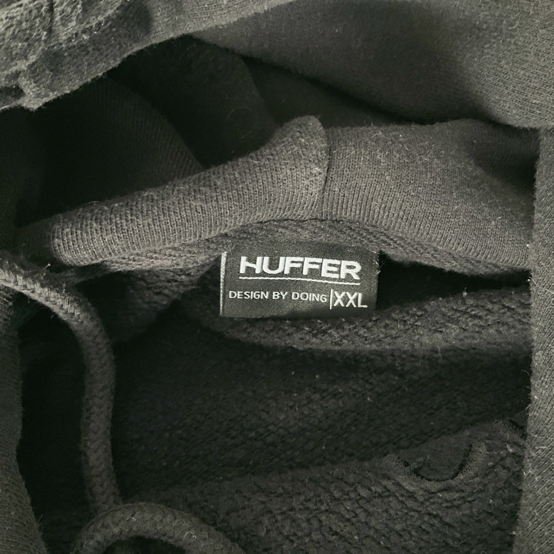 Huffer - Black Cotton Hoodie