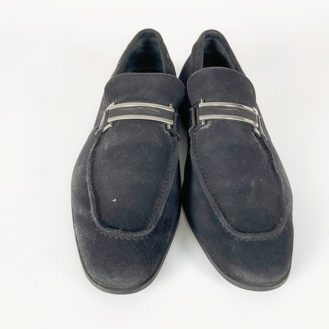 Ermenegildo Zegna Men's Black Suede Loafers
