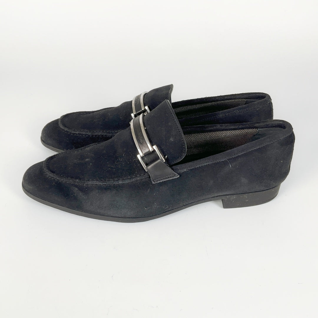 Ermenegildo Zegna Men's Black Suede Loafers