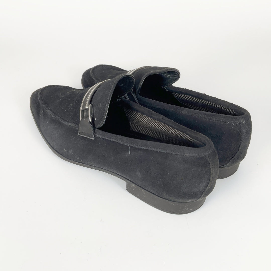 Ermenegildo Zegna Men's Black Suede Loafers