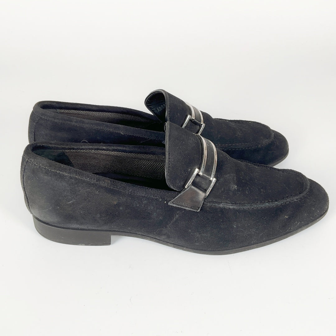 Ermenegildo Zegna Men's Black Suede Loafers