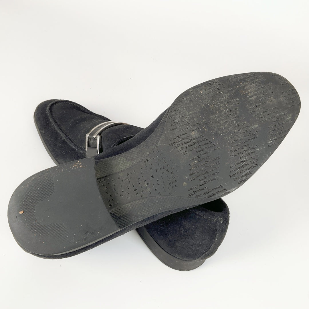 Ermenegildo Zegna Men's Black Suede Loafers