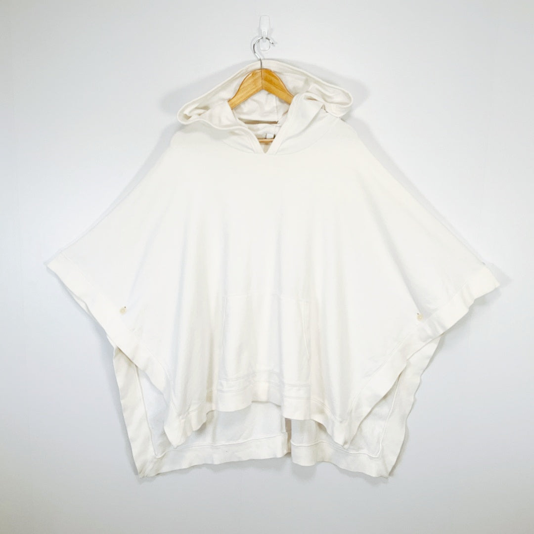 Country Road Cream Hooded Poncho