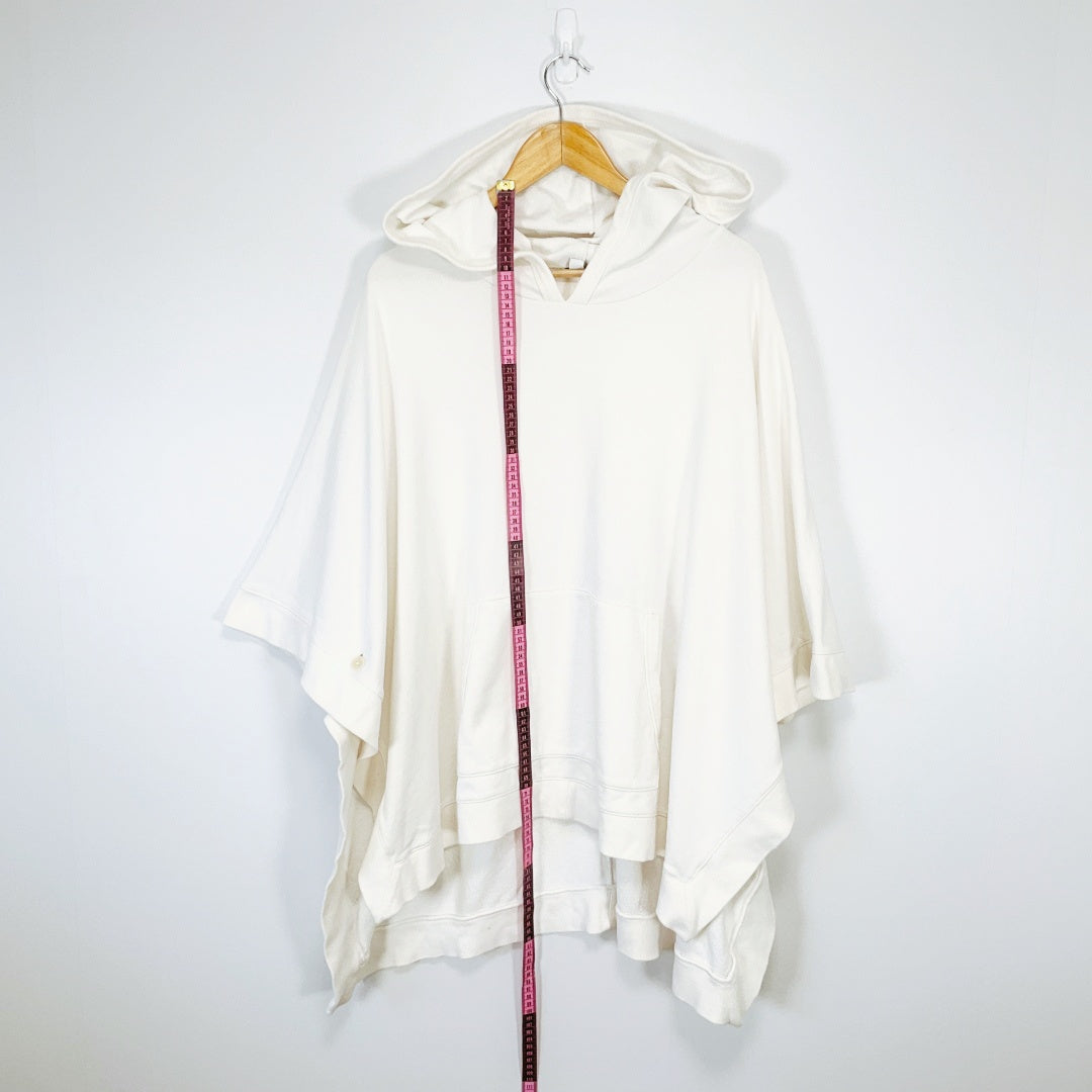 Country Road Cream Hooded Poncho