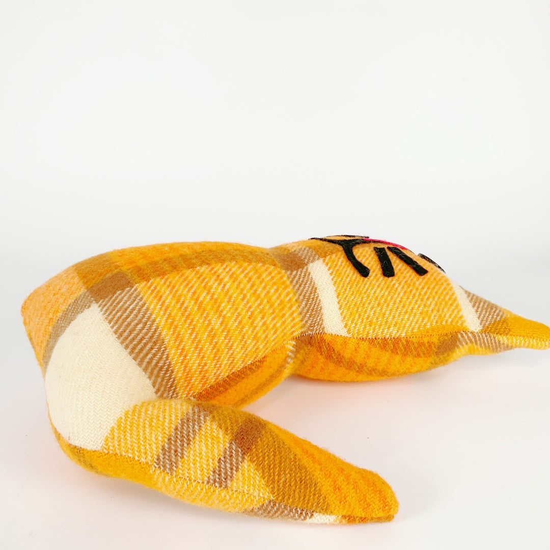 Artearoa – Blanket Cat – Orange Check