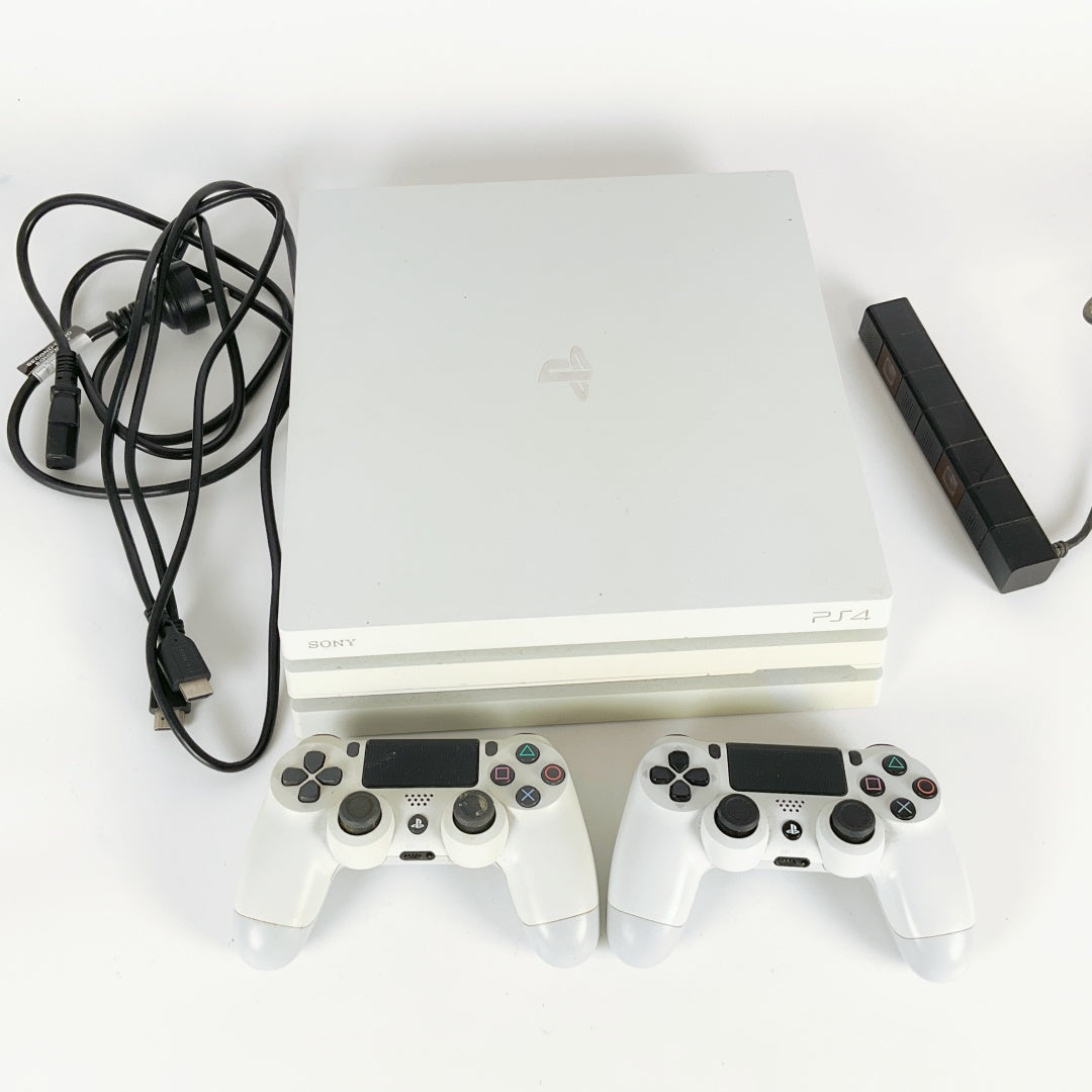 SONY PS4 Pro 1TB Console Bundle (Two contronllers - Glacier White)
