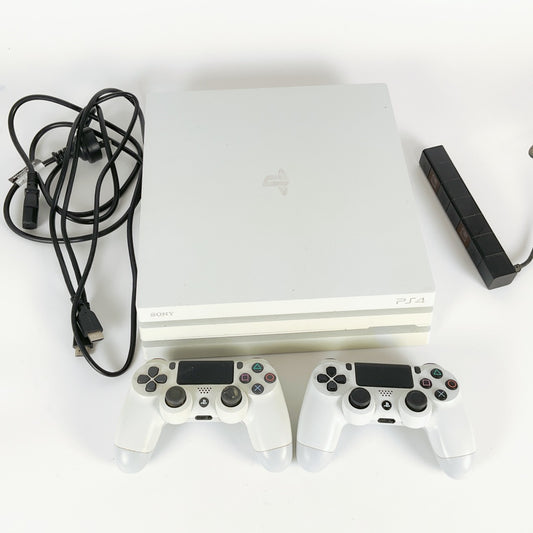 SONY PS4 Pro 1TB Console Bundle (Two contronllers - Glacier White)