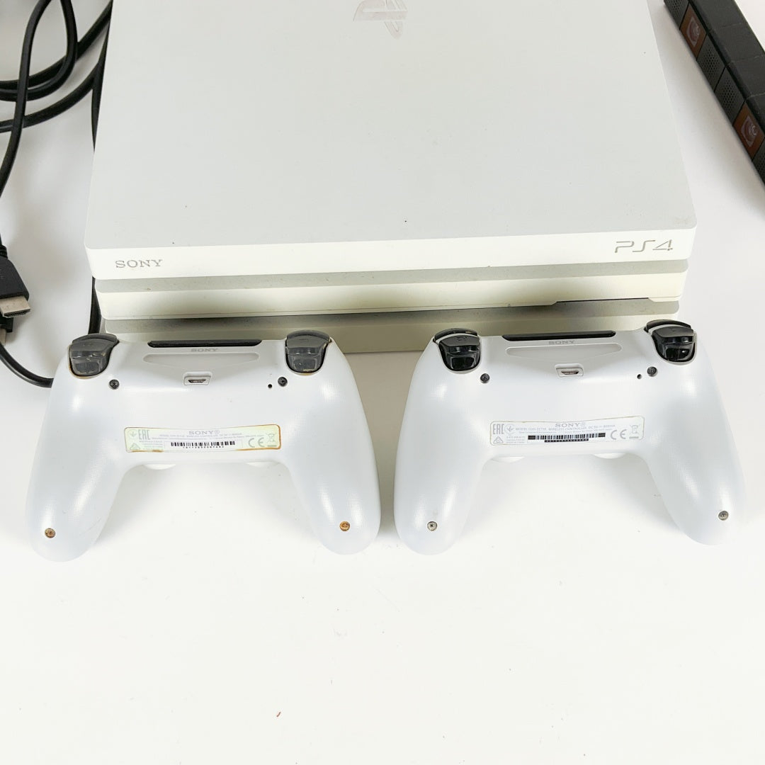 SONY PS4 Pro 1TB Console Bundle (Two contronllers - Glacier White)