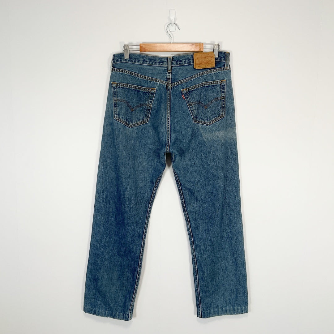 LEVI'S 501 - Classic Straight Leg Jeans - Blue - W34 L32