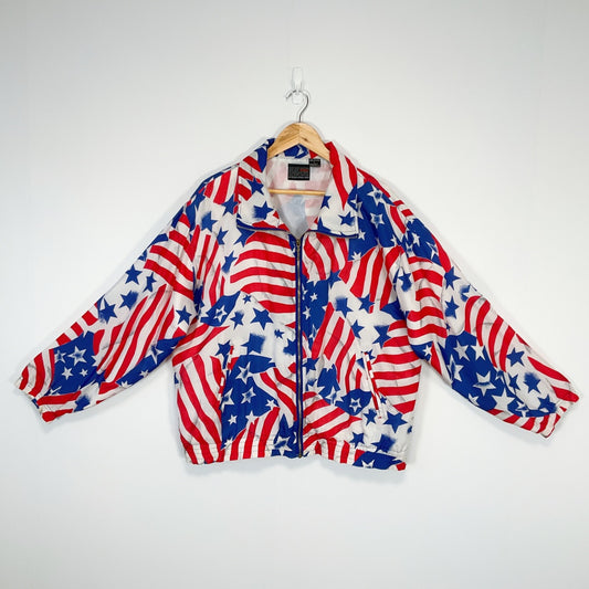 MURELI - Silk Americana Print Jacket - Multicoloured - Size L