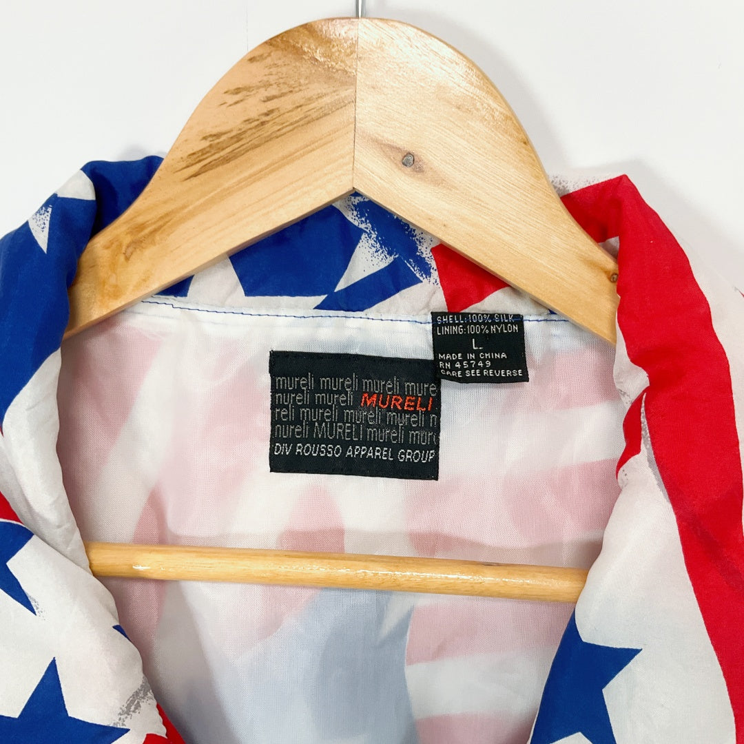 MURELI - Silk Americana Print Jacket - Multicoloured - Size L