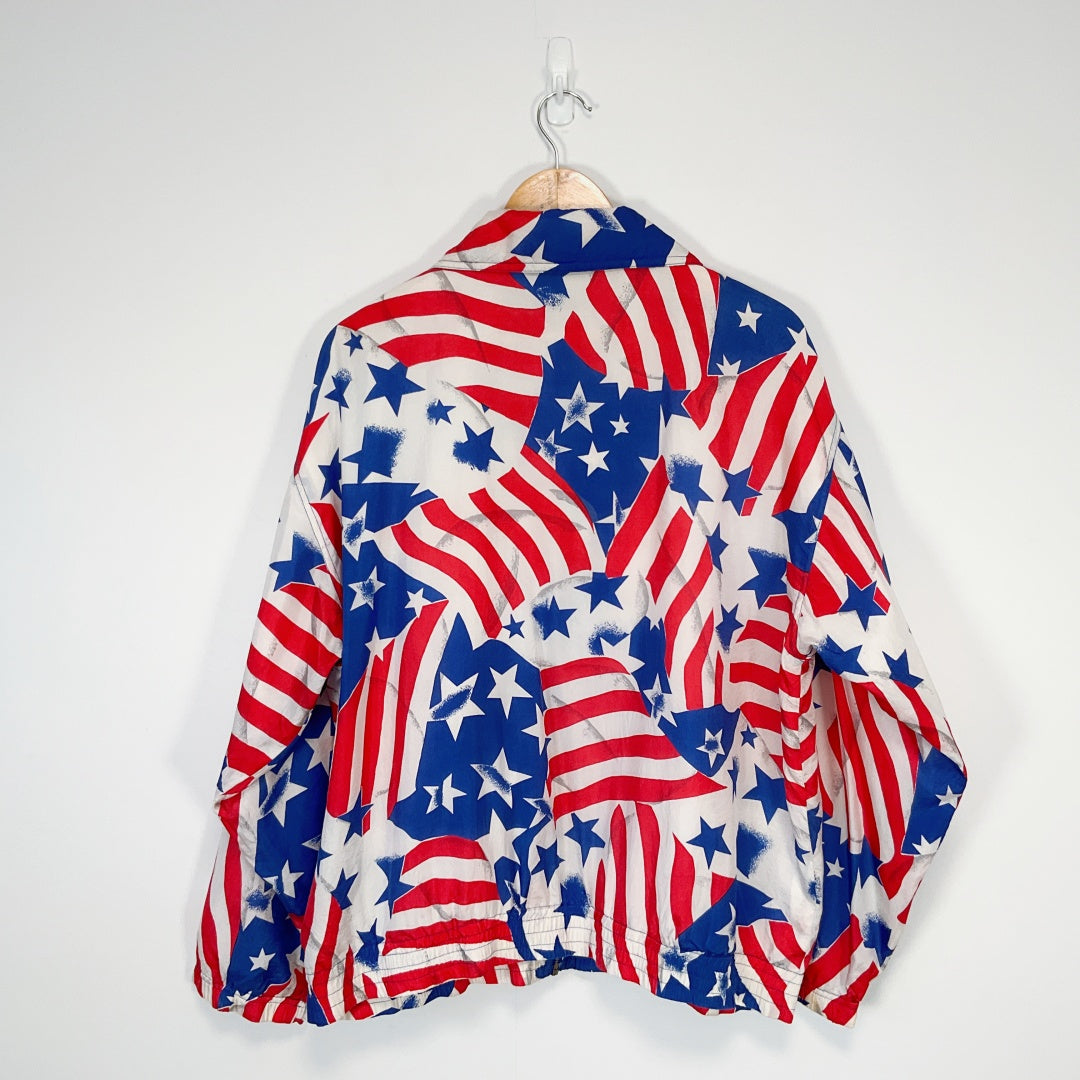 MURELI - Silk Americana Print Jacket - Multicoloured - Size L