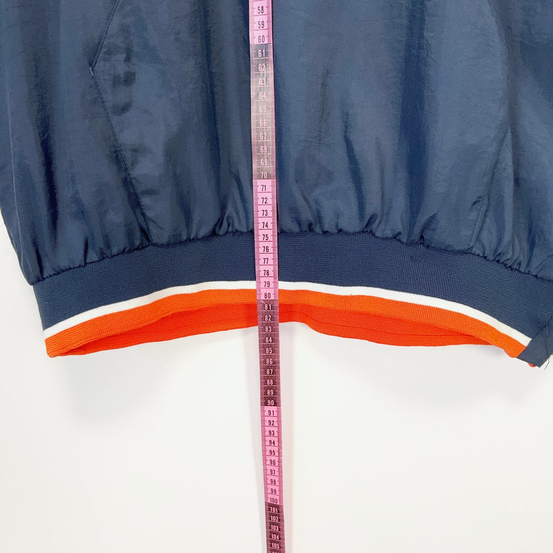 STARTER - Chicago Bears Half-Zip Windbreaker Jacket - Navy - Size L