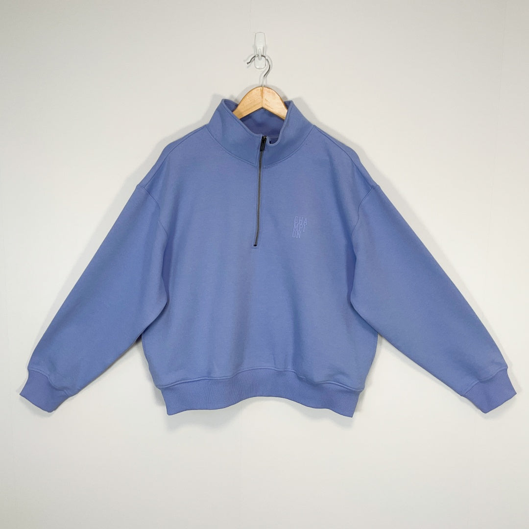 Champion - Quarter-Zip Pullover Sweatshirt - Lavender - Size L
