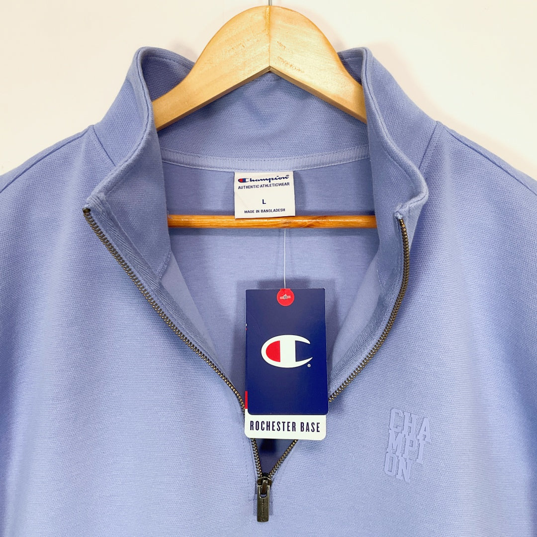 Champion - Quarter-Zip Pullover Sweatshirt - Lavender - Size L