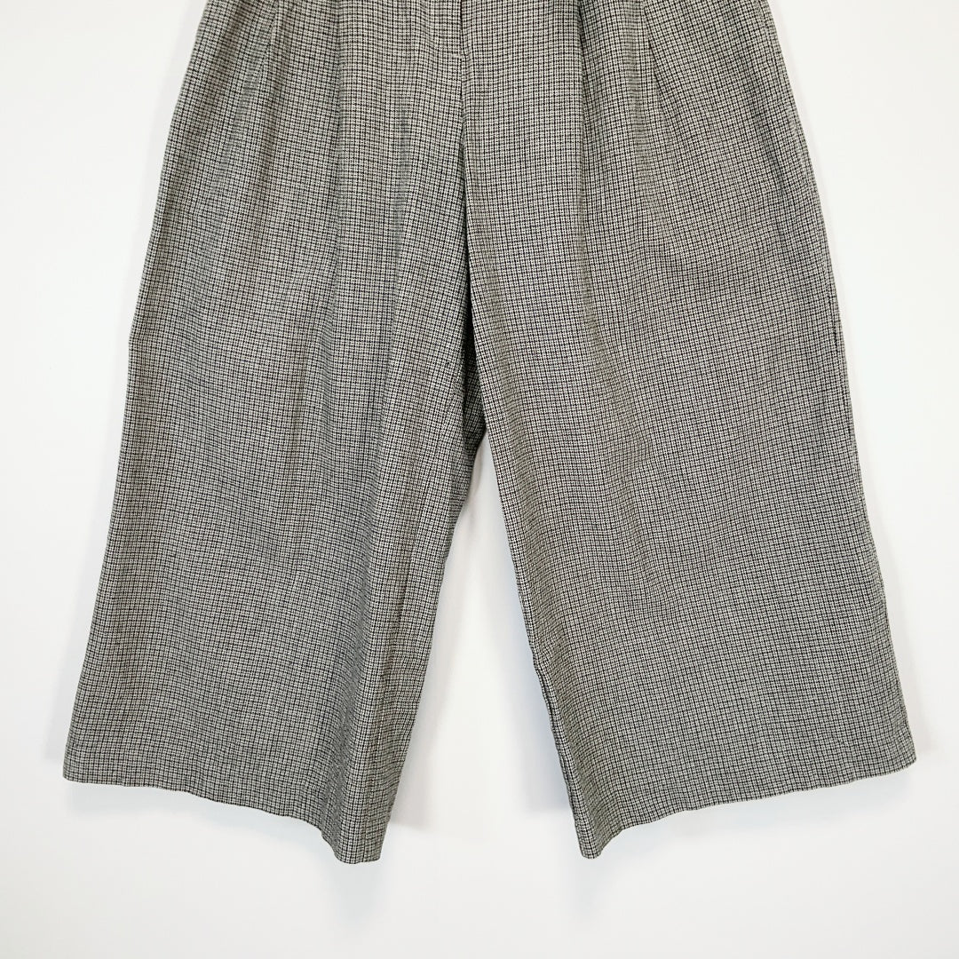 MAX - Wide Leg Linen Blend Pants - Grey - Size 10