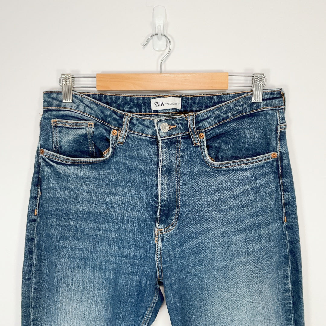 ZARA - Straight Leg Blue Jeans - Size EUR 42