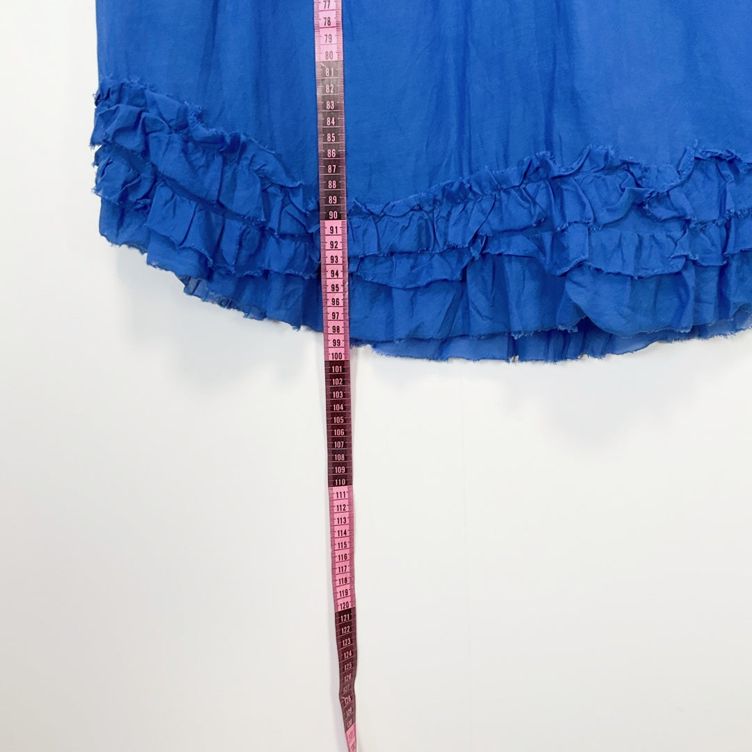 ADRIFT - Blue Cotton & Silk Dress - Size S