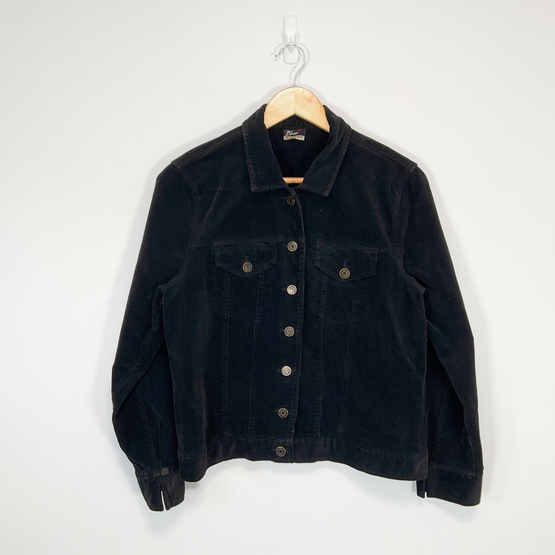 BLASE Sport - Corduroy Button-Up Jacket - Dark Navy - Size 12