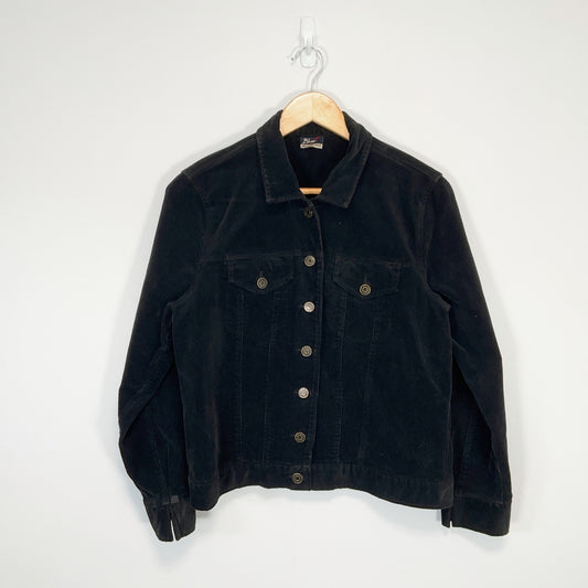 BLASE Sport - Corduroy Button-Up Jacket - Dark Navy - Size 12