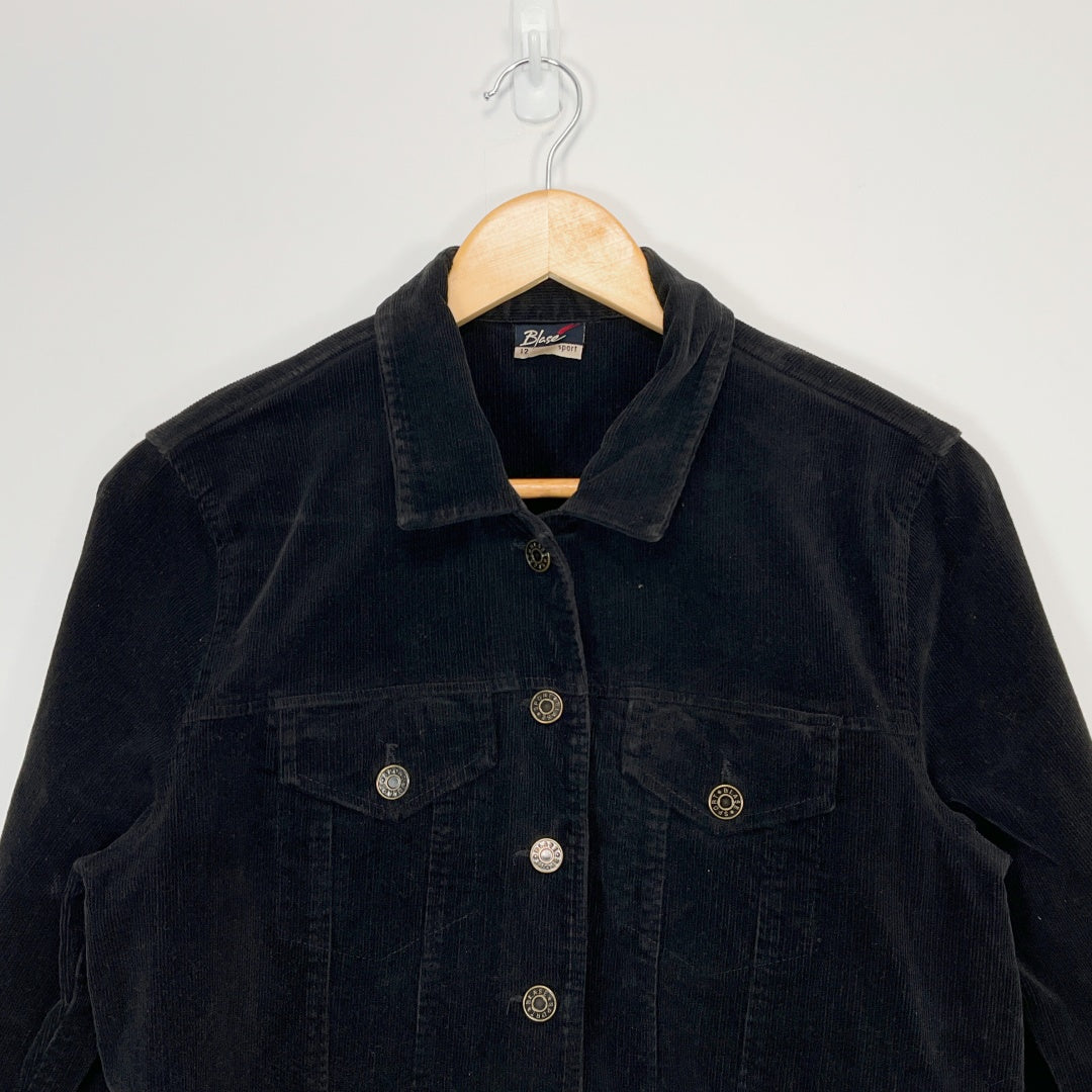 BLASE Sport - Corduroy Button-Up Jacket - Dark Navy - Size 12
