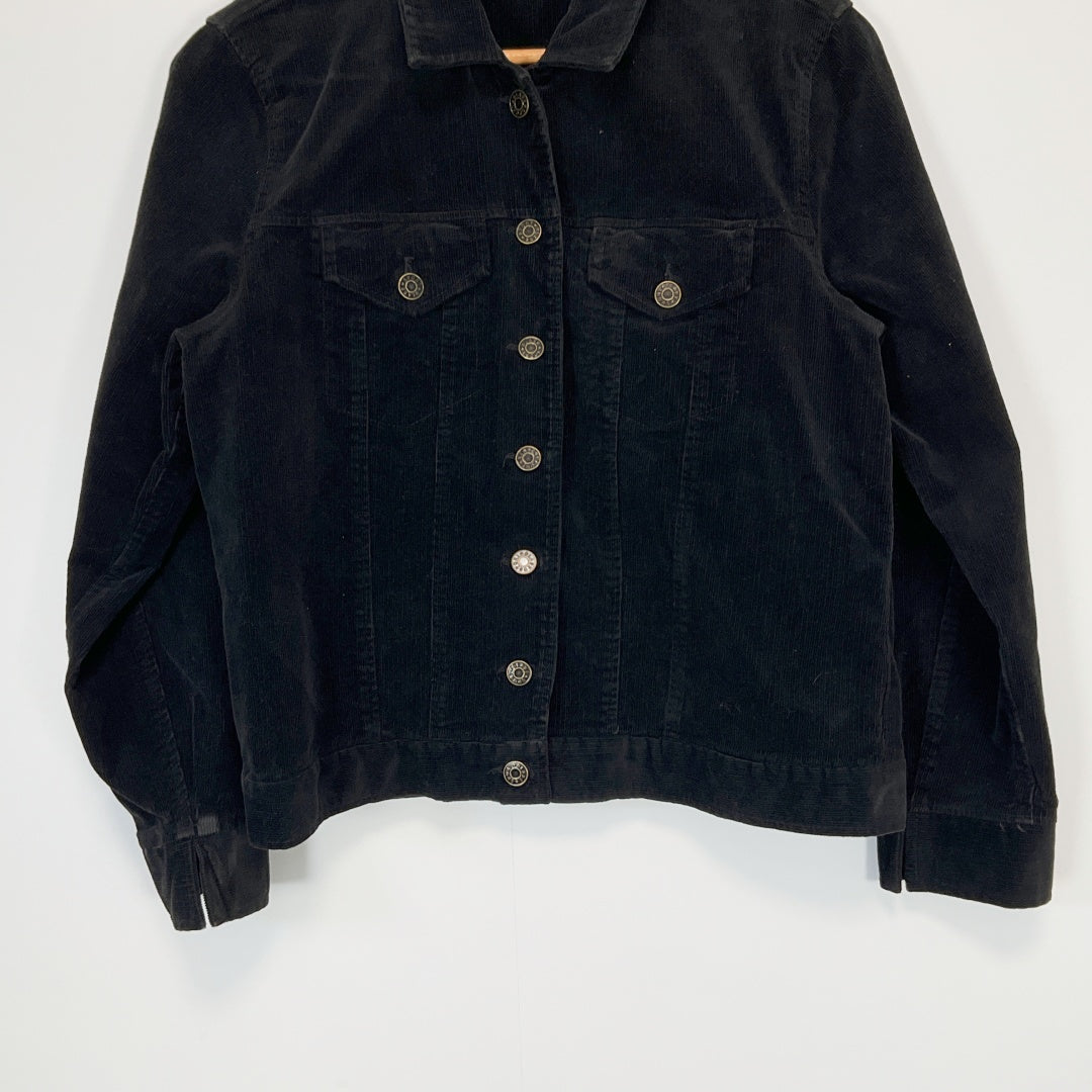 BLASE Sport - Corduroy Button-Up Jacket - Dark Navy - Size 12