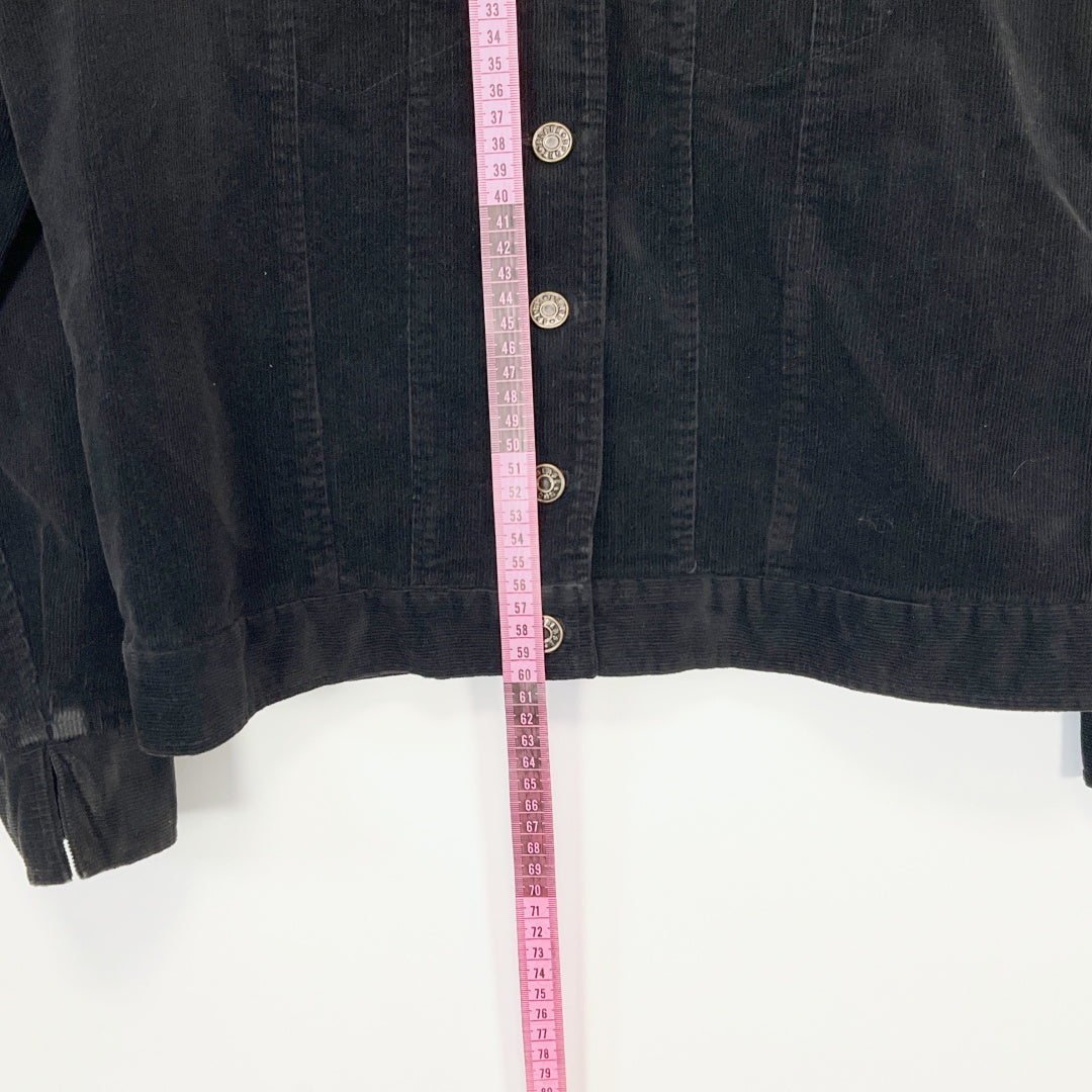 BLASE Sport - Corduroy Button-Up Jacket - Dark Navy - Size 12