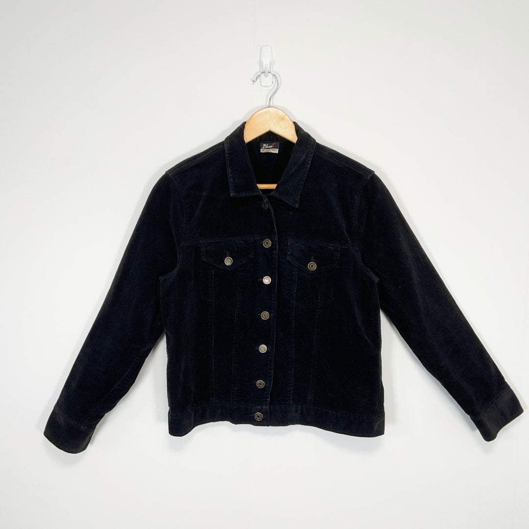 BLASE Sport - Corduroy Button-Up Jacket - Dark Navy - Size 12