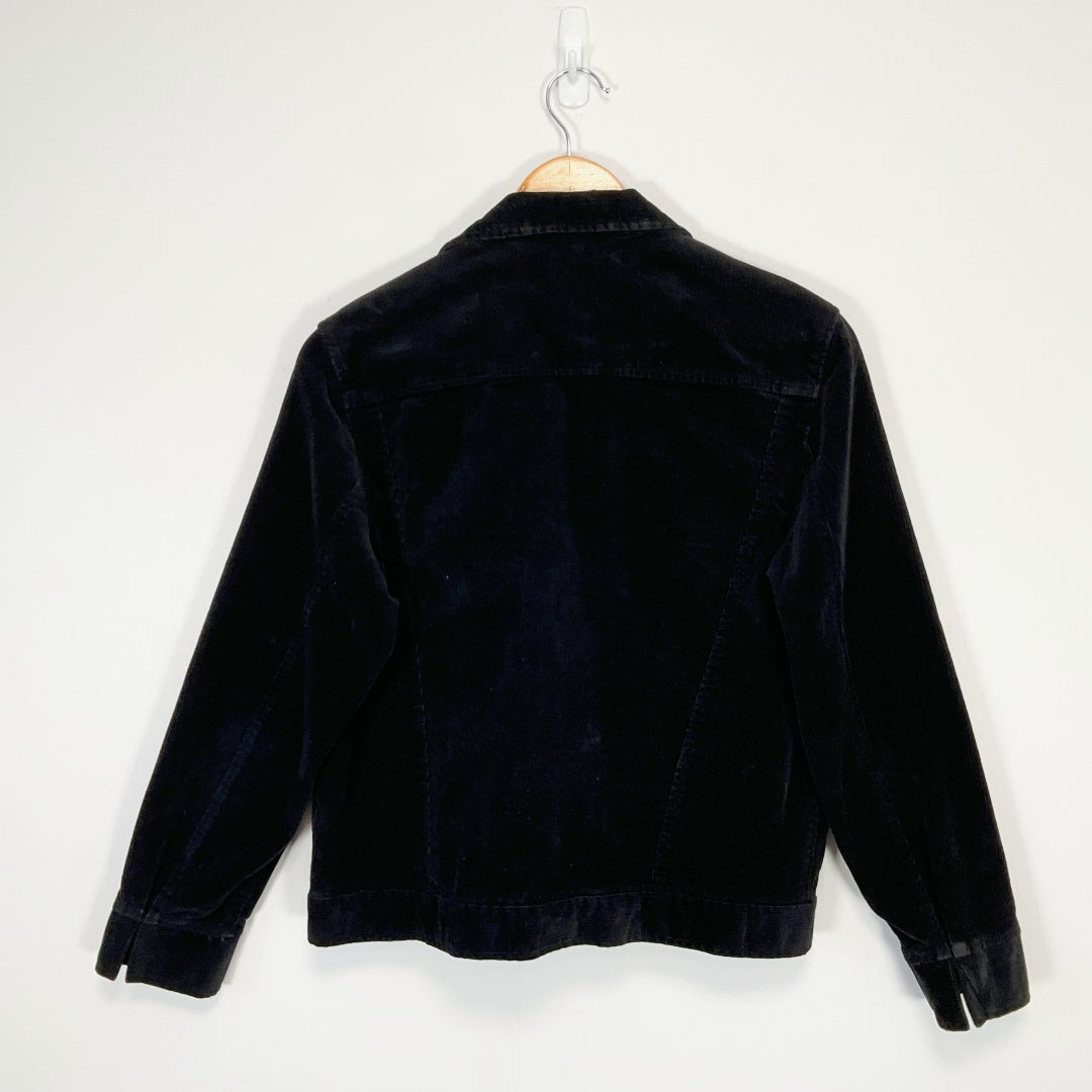 BLASE Sport - Corduroy Button-Up Jacket - Dark Navy - Size 12