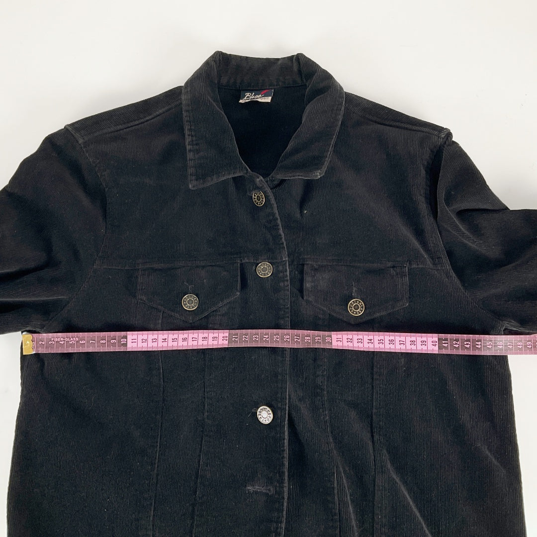 BLASE Sport - Corduroy Button-Up Jacket - Dark Navy - Size 12