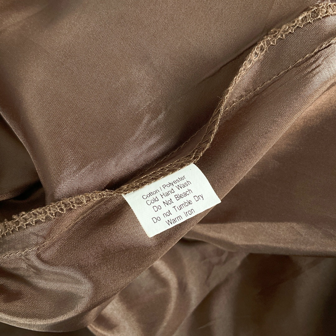 JUO - Vintage Style Panelled Midi Skirt - Brown - Size 8