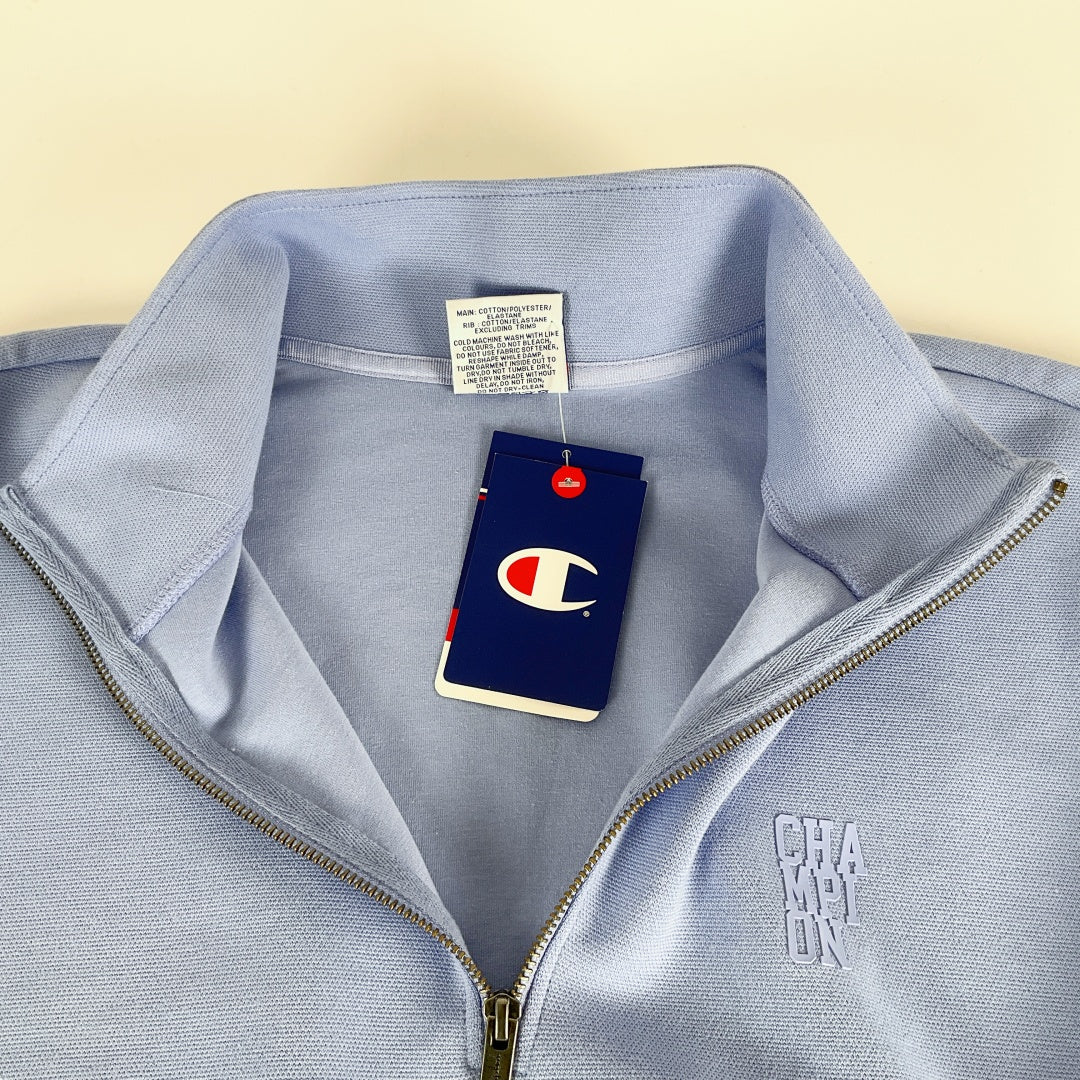 Champion - Quarter-Zip Pullover Sweatshirt - Lavender - Size L