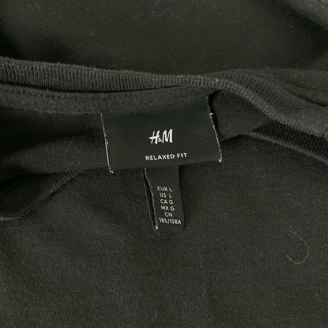 H&M - NASA Graphic T-Shirt - Black - Size L