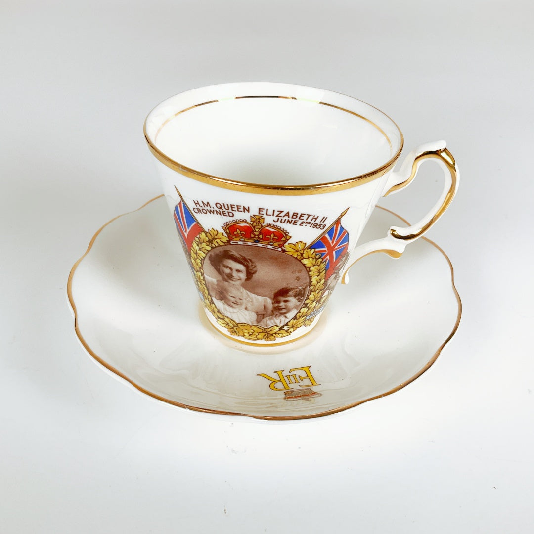Queen Elizabeth II Commemorative Cup and Saucer Set