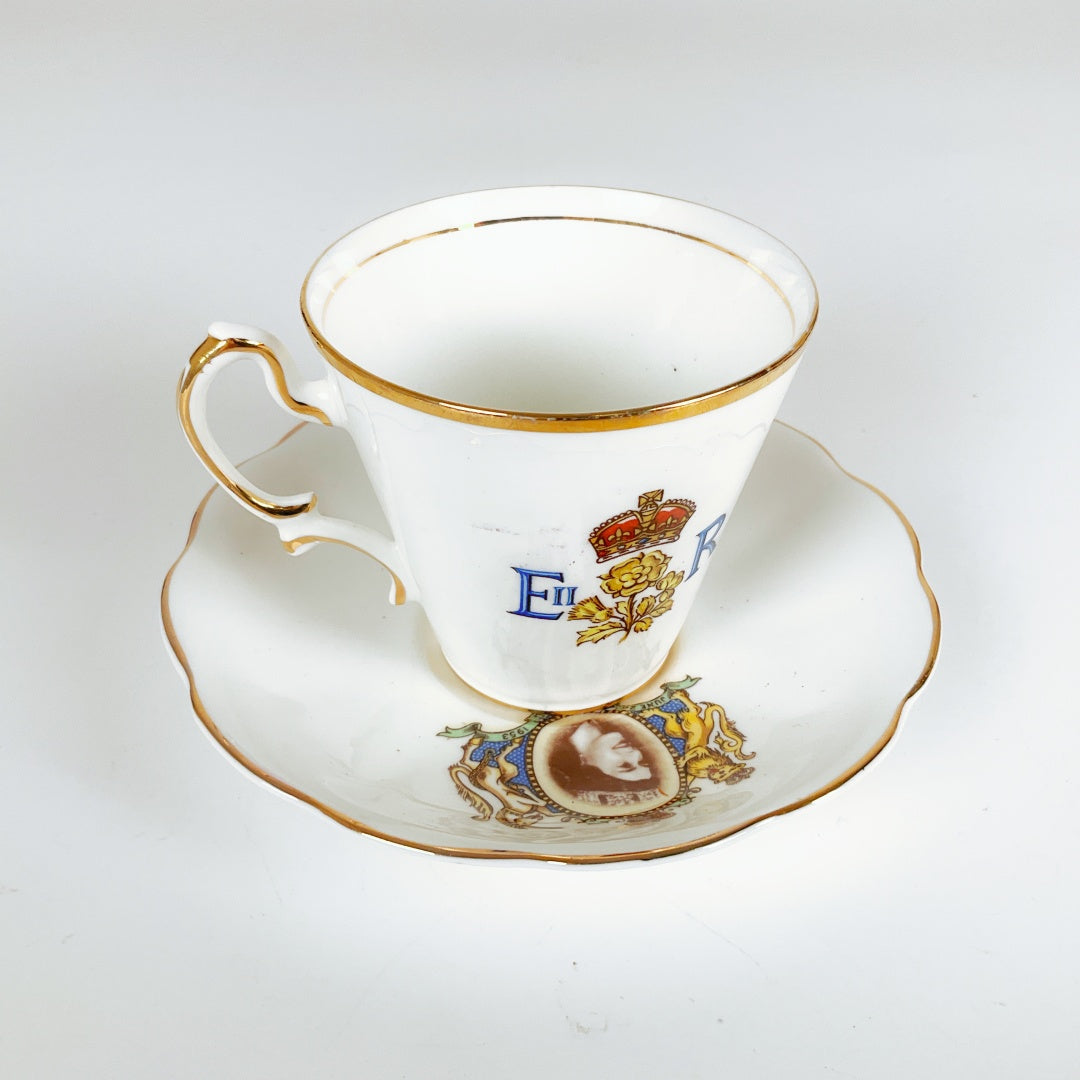 Queen Elizabeth II Commemorative Cup and Saucer Set
