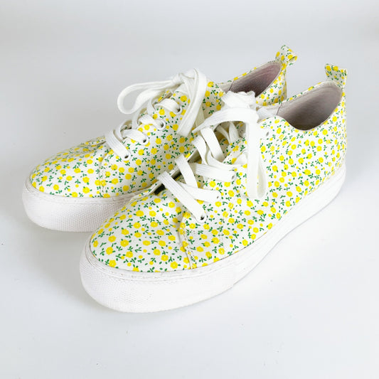 Deuce - Women's Yellow Flower Sneakers