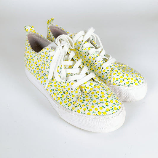 Deuce - Women's Yellow Flower Sneakers